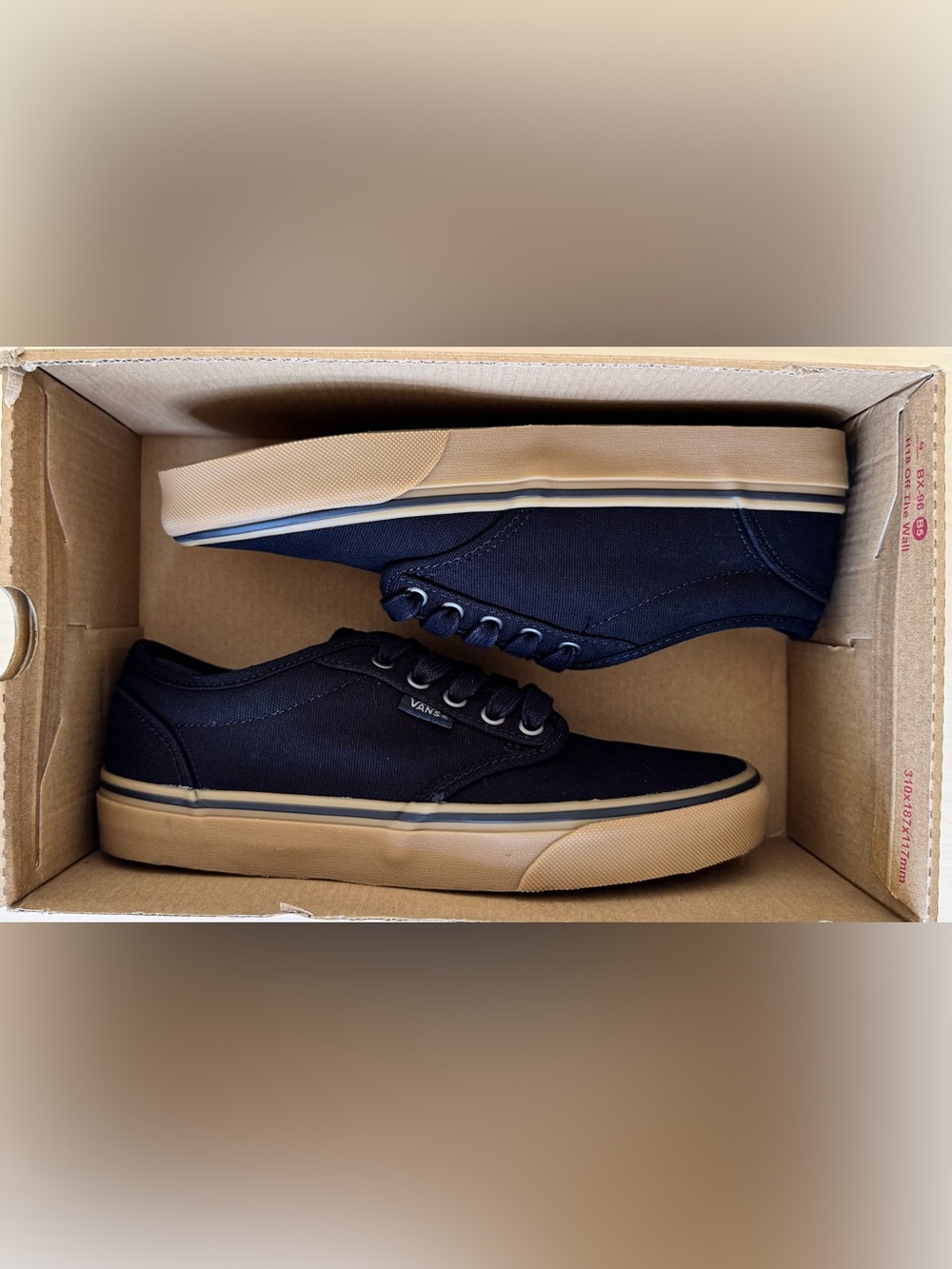 Vans Atwood Black Gum Canvas Sneakers Men’s Size 7 Low Top Skate Shoes EUC - Picture 8 of 10